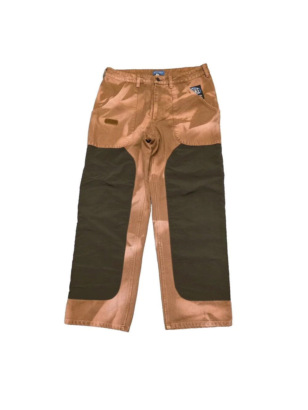 Market Design Studio Double Knee Pants Size 34x27 Brown Canvas Work Streetwear